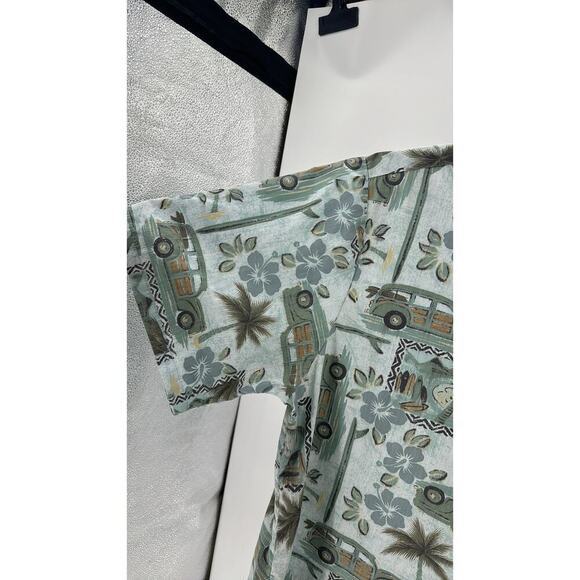 Islands Hawaiian Shirt Made In USA Cotton Blend size XL Surf Hibiscus Wagoneer - Picture 4 of 6